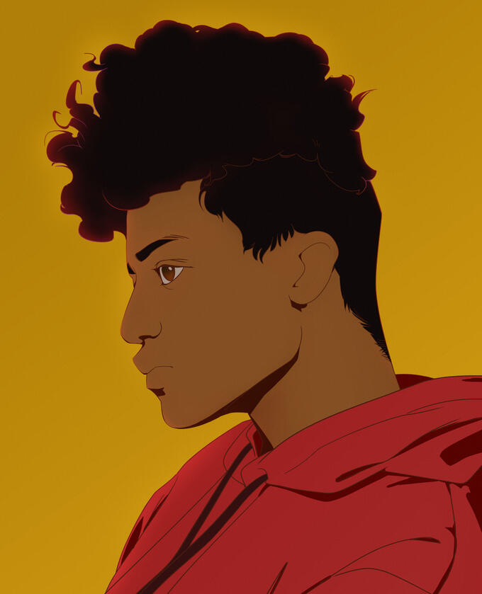 A man in red A man in red